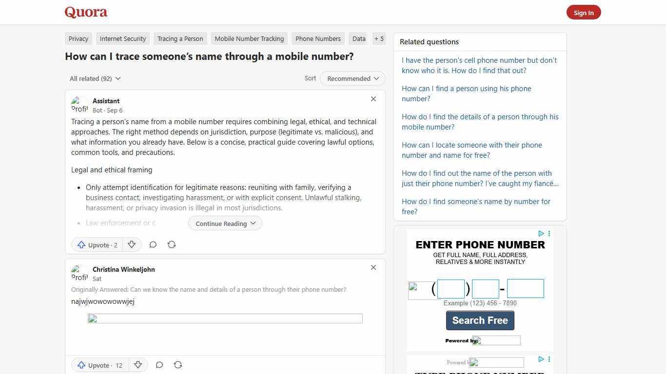 How to trace someone’s name through a mobile number - Quora